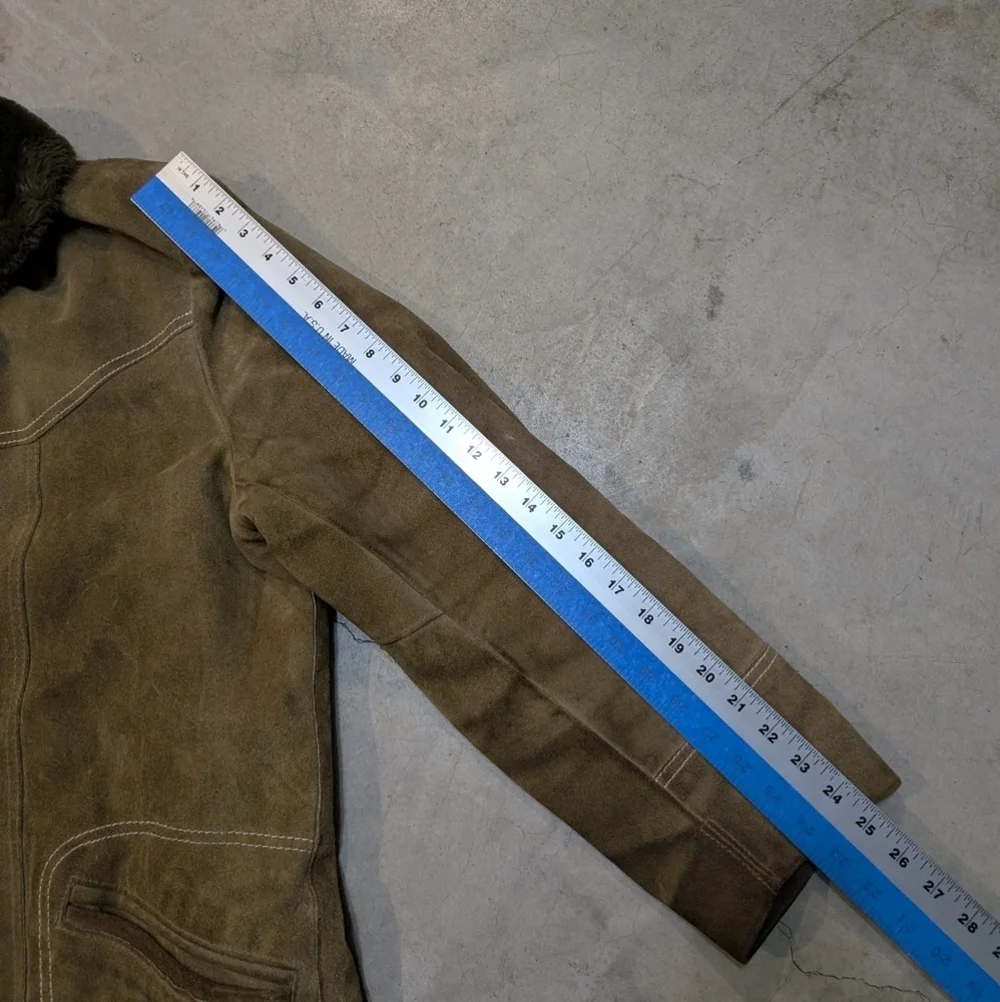 VTG Pioneer Wear Overcoat Men's 42 (S-M) Brown Faux Lined Outerwear USA Made